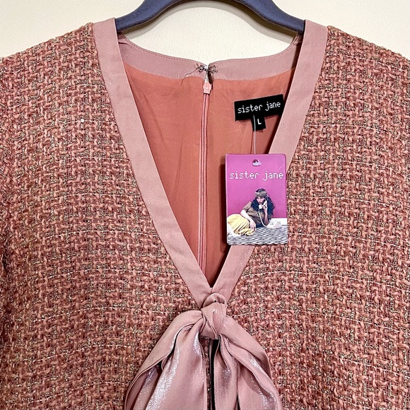 NWT Sister Jane Coral Tweed Dress - Picture 5 of 12